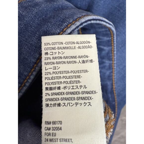 Free People Just Float On Flare Jeans Jericho Blue Sz 30 Bell Bottom Stretch - Picture 12 of 12